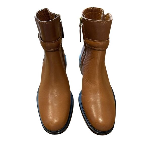 Revolve Franco Sarto Elese Leather Ankle Boot in Cognac NWOT - Picture 5 of 13